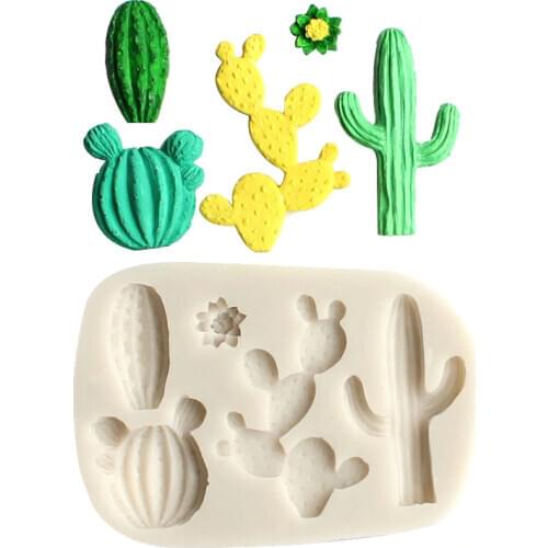Cactus Plant Cactus Shaped Silicone Fondant Chocolate Bake Mould Candle Gypsum Silicone Mold CupCake Baking Tool