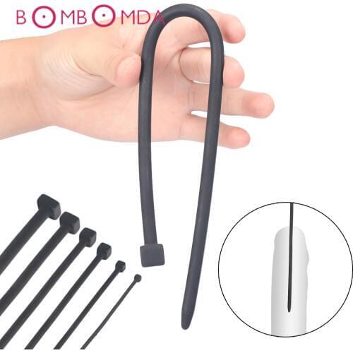 Silicone Men Penis Plug Sounding Urethral Dilators Piercing Penis Insert Stretch Urethral Sound Adult Sex Toys For Men Urethra