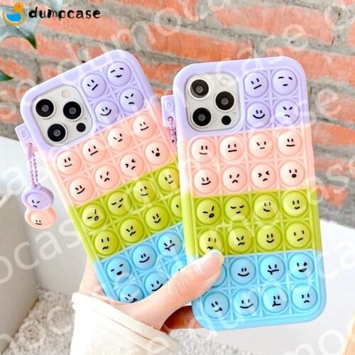 Relieve Stress Silicone Case for Vivo F17 F19 S9 S7 S6 S5 S1 Pro X60 X50 X30 X27 X23 X9 Y7 Y3 Y66 Y70 Push It Bubble Phone Cover