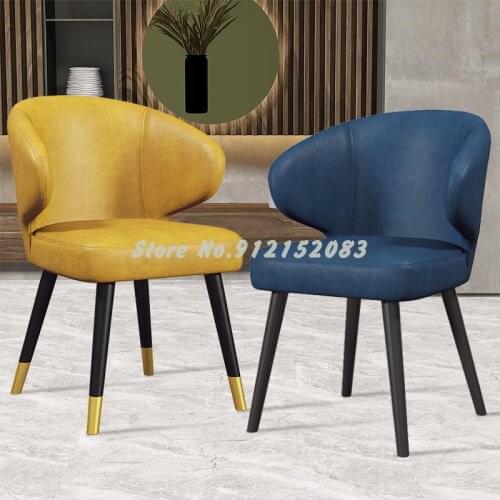Nordic light luxury dining chair home leisure chair modern minimalist single iron back chair net red ins makeup chair