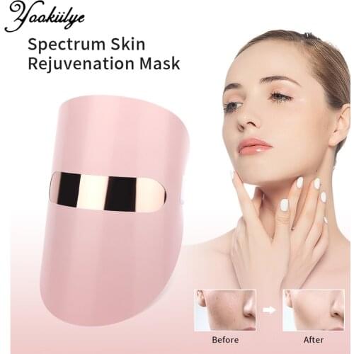LED Facial Mask Skin Rejuvenation Facial Care Photon Mask Therapy Anti Wrinkle Acne Tighten Skin Care Tool Home Use Beauty Salon