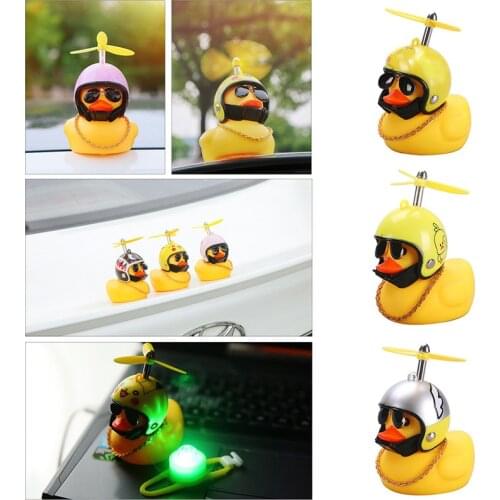 Standing Duck Bicycle Bell Broken Wind Small Yellow Duck MTB Road Bike Motor Helmet Riding Cycling Accessories With/not Lights