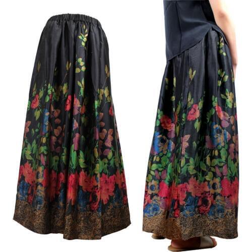 Vintage silk mulberry silk bust skirt silks and satins melanomas , expansion skirt full