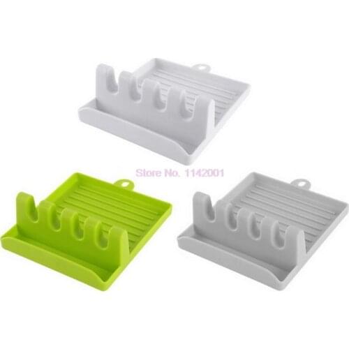 100pcs Kitchen Cooking Utensil Holder Silicone Utensil Rest Spoon Rest Utensil Spatula Holder Heat Resistant Cooking Tool