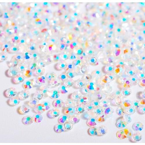 3MM 5000pcs Crystal Clear Jelly AB Color Nail Art Resin Rhinestones Non HotFix Rhinestones For Nail Art Decorations Accessories