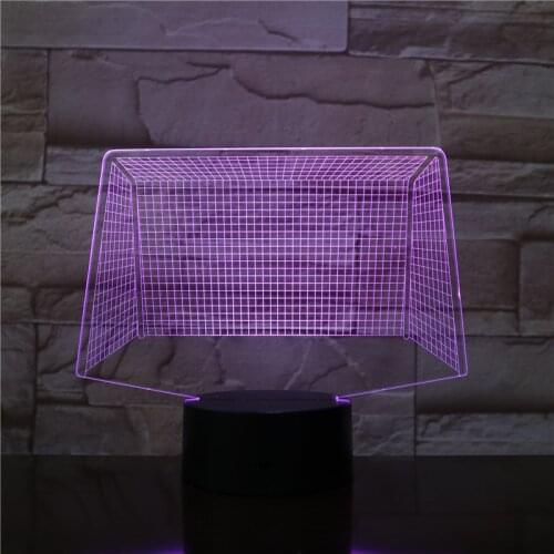 Football Net 3D LED Acrylic Night Light with 7/16 Colors Touch Remote Control Illusion Change Home Decoration Lights 3D-2570