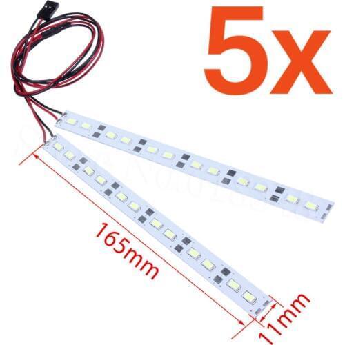 5 Sets 24 LED Dash Chassis Strips Lights System Underbody Under For 1/10 1/8th RC Drift Car Body Shell HSP HPI Sakura