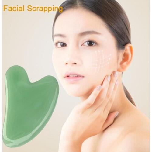 50% Hot Sale Guasha Stone Heart-Shaped Body Massage Synthetic Face Massage Scraper Board for Unisex