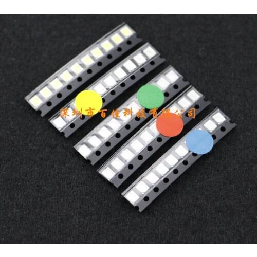 50pcs 3528 (1210) SMD LED Emitting Diode Lamp Chip Light Beads Warm White Red Green Blue Yellow Orange UV Pink RGB Micro 3V SMT