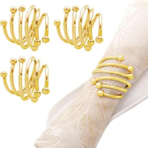 6pcs Wedding Serviette Rings Napkin Holder West Dinner Towel Napkin Ring Party Decoration Table Decoration