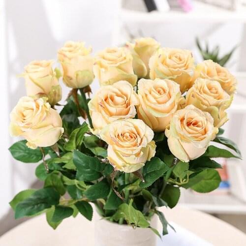 7cm diameter 67cm tall Real touch simulation plant single branch simulation rose silk flower 36/inner