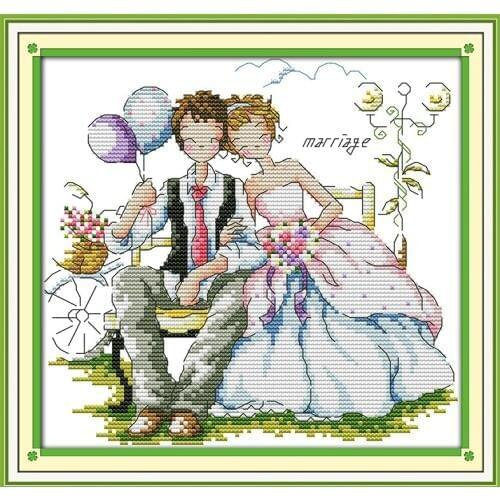 Happy time (2) cross stitch kit 14ct 11ct count print canvas stitches embroidery DIY handmade needlework plus