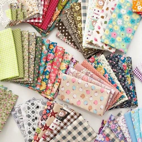 Cotton Patchwork Fabrics 25 X 24Cm 5PCS 100% Cotton Floral Patchwork Rag Fabric Handmade Material Creative Decoration Diy Floral