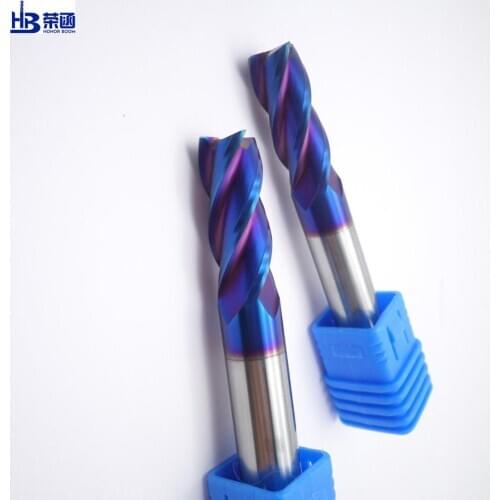 HRC65 Solid Square End Mills 1 2 3 4 5 6 8 10 CNC Cutting milling Tools Alloy Tungsten Steel milling cutter Honor Boom