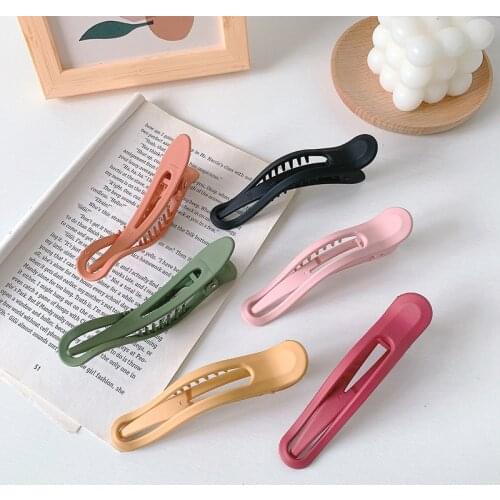 Candy Color Plastic Hair Clip Hairdressing Clamps Claw Section Alligator Clips Grip Barbers for Salon Styling Hair Accessories