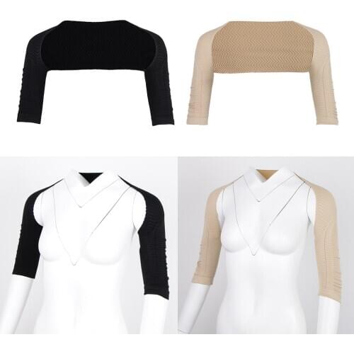 Women’s Knitting Arm Body Sleeve Shaper Shoulder Corrector Shapewear Support Stretchy Body Shaper Back Support Posture Corrector