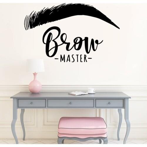 Beautiful Decal Brow Salon Decor Vinyl Wall Sticker For Beauty Salon Stickers Wall Decals For Brow Master Wallpaper