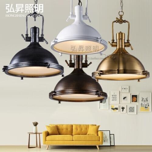 Loft industrial style retro heavy metal wrought iron pendant lamp restaurant
