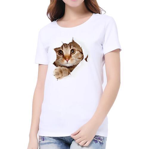 Lovely Animal Printed Summer T Shirt For Women Harajuku Funny Korean Style tops Cheap-Clothes-China Plus Size Camiseta Mujer Qy