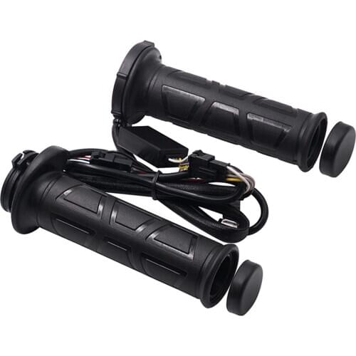New 1 Pair 12V Motorcycle Heated Grip Adjustable Temperature Winter Warm Electric Heating Handle Cover SCI88