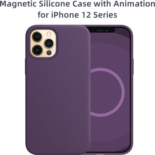 Original For Apple Magsaf* Liquid Silicone Magnetic Case For iPhone 12 Pro Max 12 Mini Case Wireless Charging Drop Protect Cover