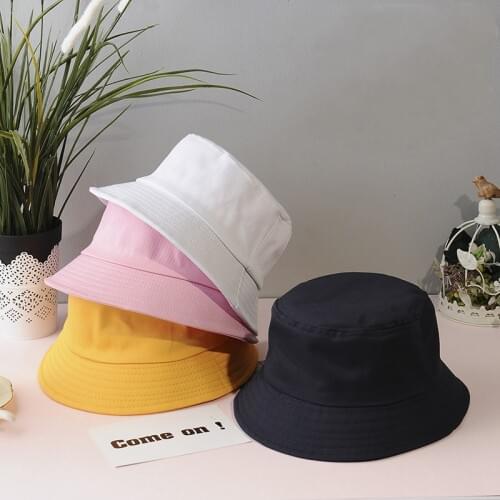 New Cotton Black White Bucket Hat Women Sun Hats For Kids Hip Hop Outdoor Trip Caps Men Beach Sun Protect Fishing Unisex Bonnet
