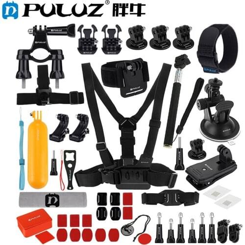 PULUZ 53 In 1 Accessories Total Ultimate Combo Kits for GoPro Xiaoyi Other Action Cameras Without Box