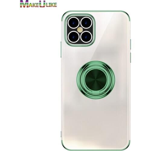 Ring Clear Case For iPhone 12 Pro Max 12 Mini Case Soft Plating Transparent Cover For iPhone 12Pro Max iPhone12 12mini Case