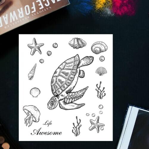 Sea Turtle DIY Silicone Clear Stamp Seal Scrapbook Embossing Album Decor Craft H58C