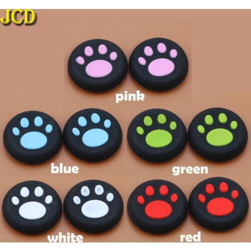 JCD 2pcs Silicone Analog Joystick Grips Cap for Sony PlayStation 4 for PS4 PS5 Controller Cat Claw Joystick Cover