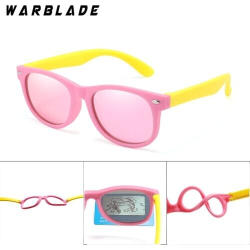 WarBlade 2020 Polarized Kids Sunglasses Fashion Boys Girls Children Sun Glasses Silicone Eyewear Baby Shades oculos de sol UV400