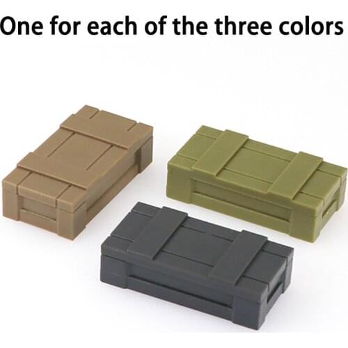 Compatible Building Blocks Figures Accessories WWII Military Arms Box Sand Table Assembly Children Toys