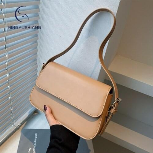 Soild Color Designer Fashion Women Messenger Bags 2021 New High Quality Leather Ladies Shoulder Bag Fashion Underarm Bag Bolsos