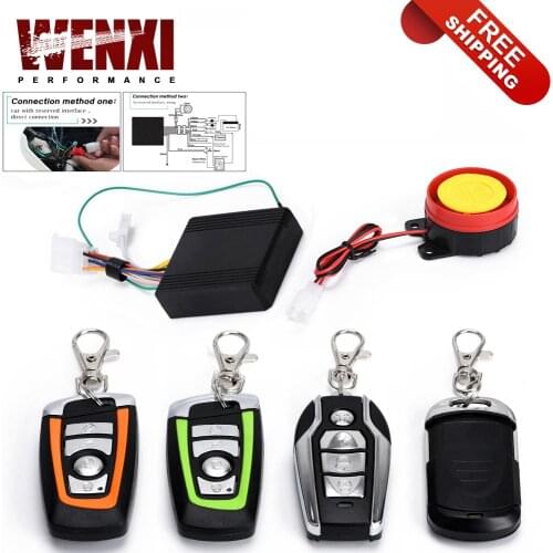 Universal Scooter Motorcycle Anti-theft Security Alarm System Engine Start Remote Control Key WX-BJQ01/02