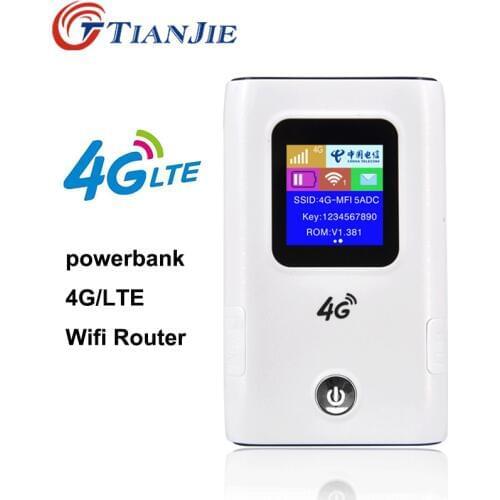 Unlocked 3G/4G Wifi Router Hotspot CAT4 LTE 150mbps 6000mah Power Bank Broadband Network Travel Mobile Wi-Fi with Sim Card Slot