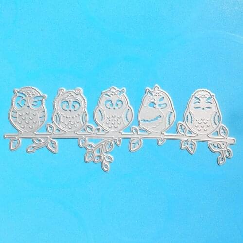 YLCD1064 Owl Metal Cutting Dies For Scrapbooking Stencils DIY Album Cards Decoration Embossing Folder Die Cuts Template Mold New