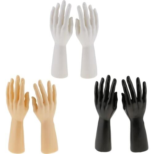 1 Pair of Male Man Mannequin Hand Jewelry Bracelet Gloves Rings Display Model Stand Tool Stand Holder For Retail Stores Showcase