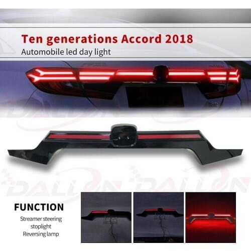 1Pcs For Honda Accord 2018 2019 2020 Rear Bumper trunk Tail Light LED Taillight Reflector Brake Lamp Warning Signal Fog Lamp