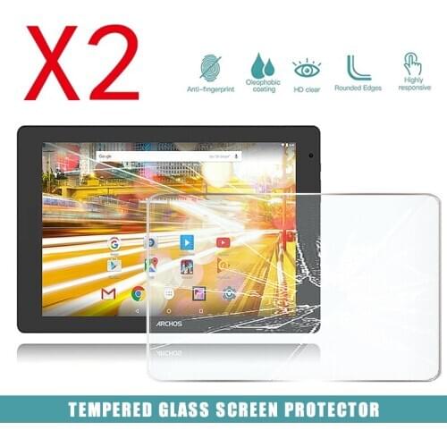2Pcs Tablet Tempered Glass Screen Protector Cover for Archos 101d Neon Anti-Fingerprint Anti-Screen Breakage Tempered Film