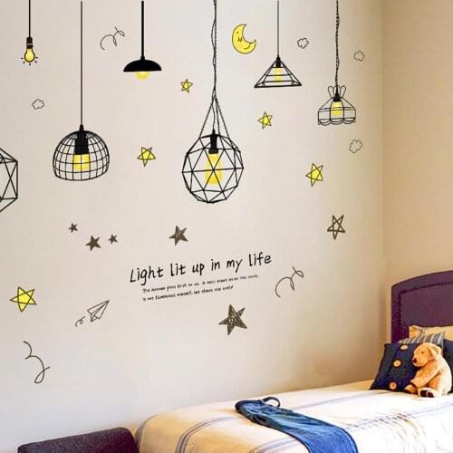 2021 New 50m x 70cm Modern Star Moon Background Baby Room Wall Sticker Home Office Wall Sticker Decor