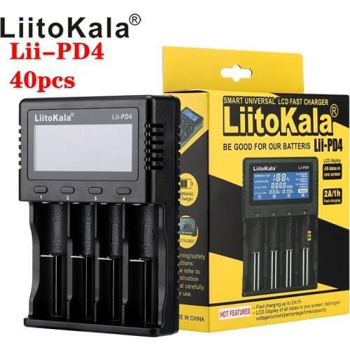 40pcs Liitokala Lii-PD2 Lii-PD4 18650 Charger 1.2V 3.7V 3.2V 3.85V AA / AAA 26650 16340 25500 NiMH Lithium Battery Charger