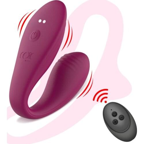 Wireless Remote Control Vibrator G-Spot Clitoris Stimulator Double Dildo Vibrator Female Couple Adult Sex Toys U Shape Vibrating