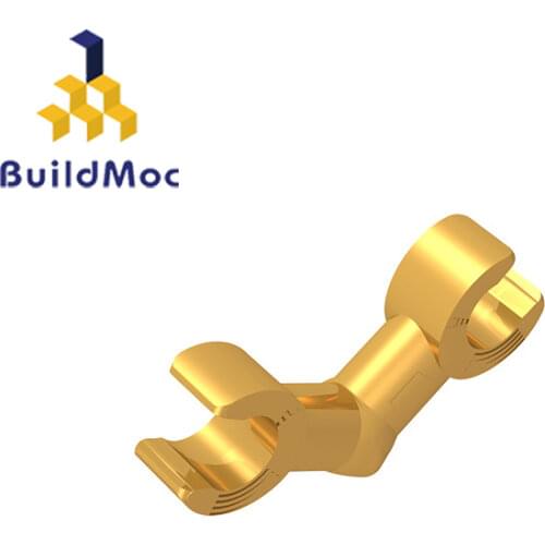 BuildMOC Compatible For 93609 Arm Skeleton Bent with Clips For Building Blocks Parts DIY LOGO Educat