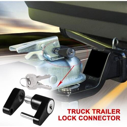 Zinc Alloy 1/4" Trailer Hitch Coupler Lock Anti-theft Locking Hauling Security Towing Tow Bar with 2 Keys Automobiles Accessorie