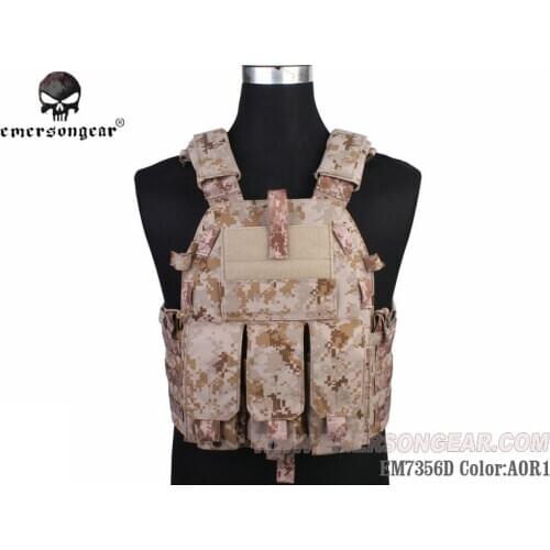 Emersongear 094K M4 Magazine Pouch Style Tactical Vest Airsoft Combat Molle Vest AOR1 EM7356