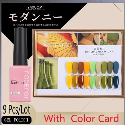 9pcs/Kit Summer UV Gel Nail Polish Set Color UV LED Nail Gel Varnish Semi Permanent Nail Lacquer Soak Off Sequins Gel For Nail