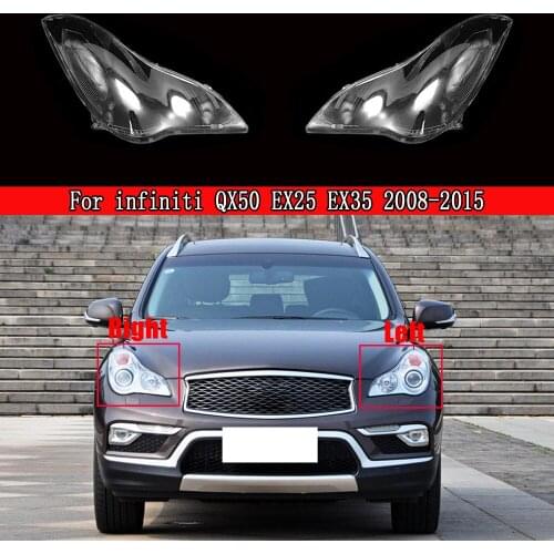 Headlight Clear Lens Cover Lampshade Fit For Infiniti QX50 EX25 EX35 2008-2015 Glass Lens Case Auto Headlamp Cover Light Lamp
