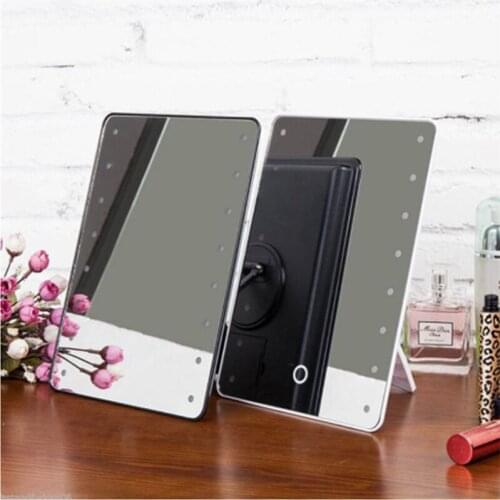 Makeup Mirror With 16 LEDs Cosmetic Mirror With Touch Dimmer Switch Battery Operated Vanity Mirror With Stand For Tabletop
