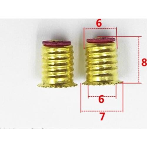 Brass E5 lamp bracket with cup for indicator bulb