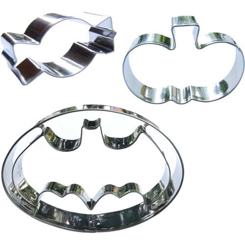 Small candy, Pumpkin, Bat lcon shaped 3 piece biscuit cutting molds, baking tools, cake decorating soft candy tools